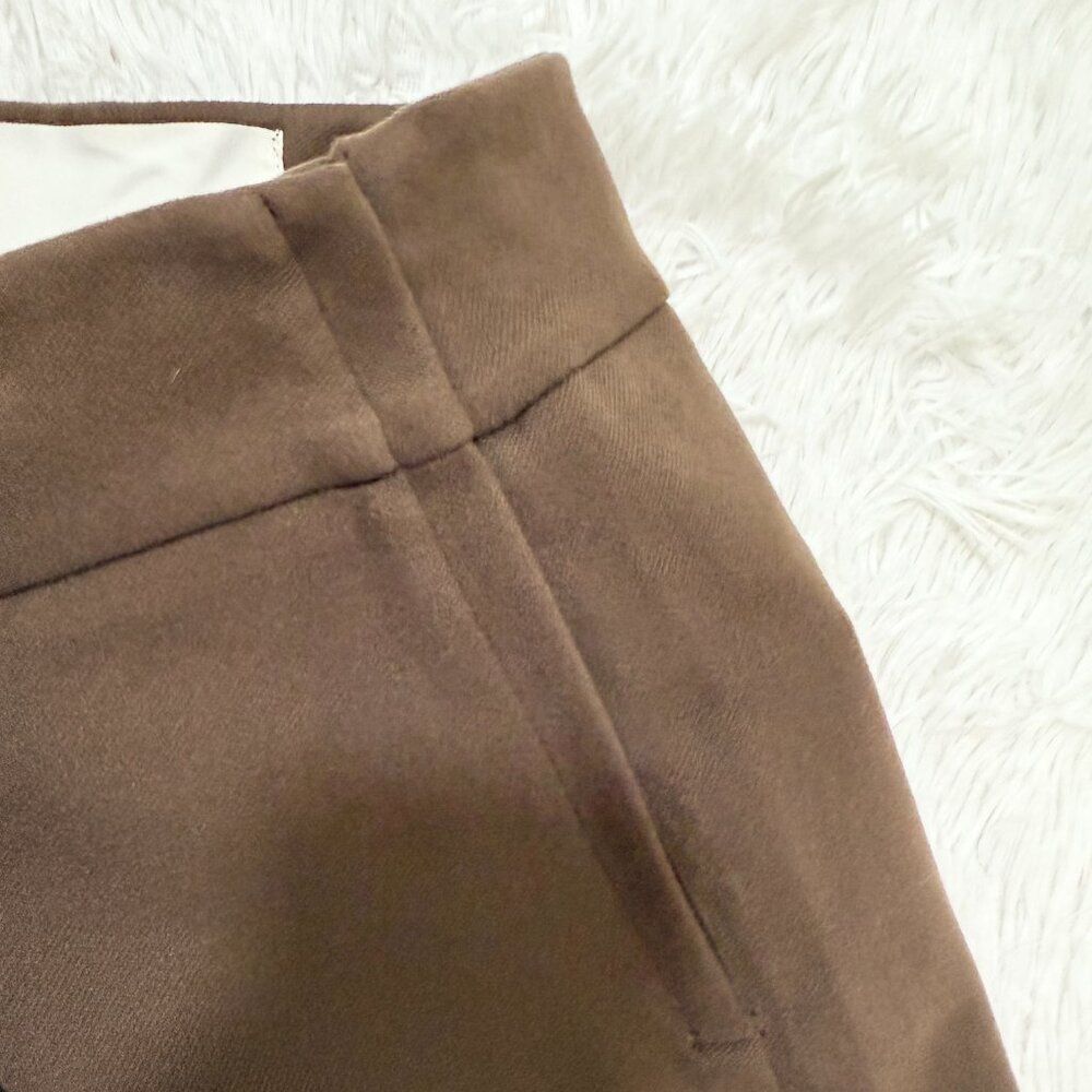 Pink Martini Nadia Wide Leg Cropped Suede Pants Brown Casual Womens Size Small - Picture 8 of 11